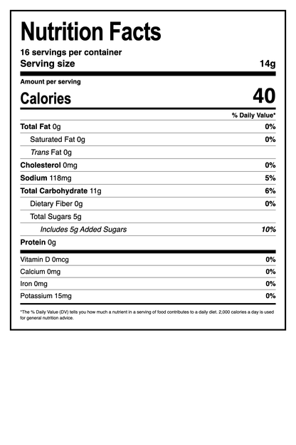Watermelon Chamoy Rim Dip nutrition facts